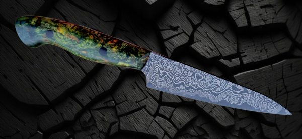 Allzweckmesser Damaststahl (Spickmesser)